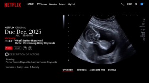 Black 3d Baby Announcement Digital Display (16:9) template