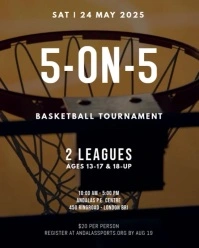 Black 3d Basketball Instagram Portrait template