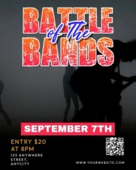 Black 3d Battle Of The Bands Instagram Portrait template