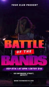 Black 3d Battle Of The Bands Instagram Reel template