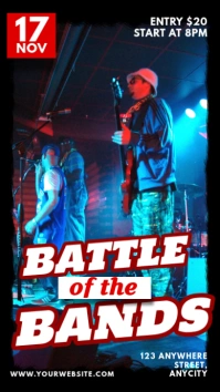 Black 3d Battle Of The Bands Instagram Story template