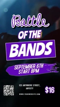 Black 3d Battle Of The Bands Reel Instagram template