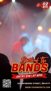 Black 3d Battle Of The Bands Reel Instagram template
