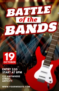 Black 3d Battle Of The Bands Tabloid template
