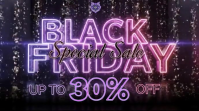 Black 3d Black Friday 2025 Digital Display (16:9) template