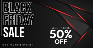 Black Black 3d Black Friday Sale Gambar Bersama Facebook Facebook Shared Image Template