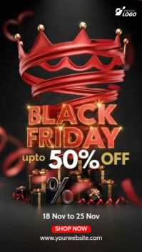 Black 3d Black Friday Sale Instagram Story template