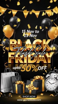 Black 3d Black Friday Sale Instagram Story template