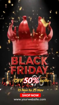 Black 3d Black Friday Sale Instagram Story template