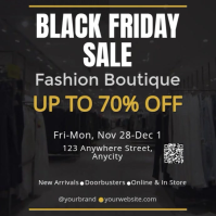 Black 3d Black Friday Sale Persegi (1:1) template