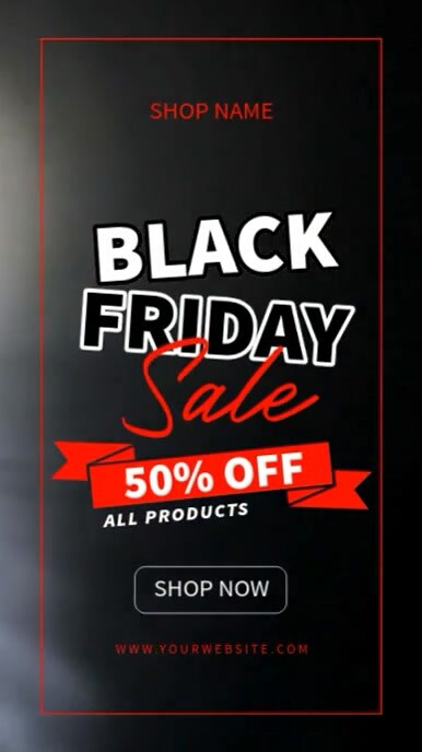 Black 3d Black Friday Sale Reel Instagram template