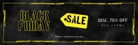Black 3d Black Friday Sale Tajuk Twitter Nagłówek na Twittera template