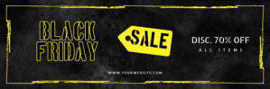 Black 3d Black Friday Sale Tajuk Twitter template