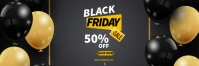 Black 3d Black Friday Sale Tajuk Twitter template