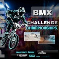 Black 3d Bmx Championship Instagram Post template