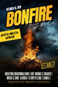 Black 3d Bonfire Night Poster Cartaz template