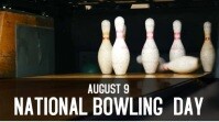 Black 3d Bowling League Day  Youtube Channel Cover Photo template