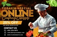 Black 3d Chef Cover  Poster Póster template