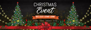Black 3d Christmas Event Tajuk Twitter Twitter-header template