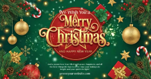 Black 3d Christmas Wish Facebook Shared Image delt Facebook-billede template