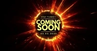 Black 3d Coming Soon Gambar Bersama Facebook template