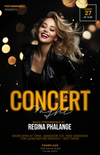 Black 3d Concert Tabloid template