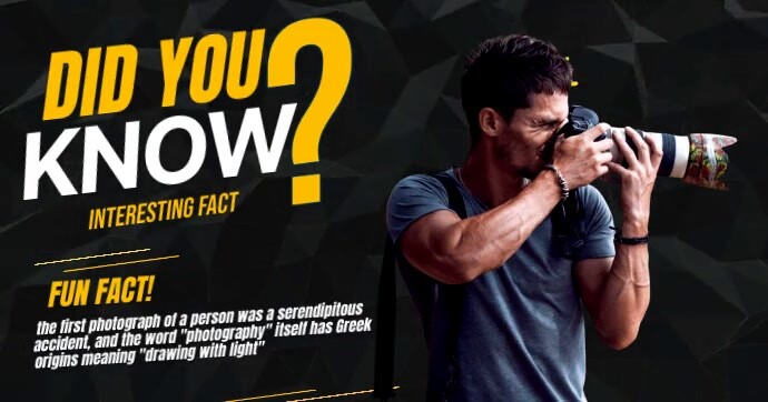 Black 3d Did You Know  Facebook Shared Image template