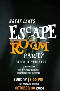 Black 3d Escape  Poster Plakkaat template