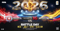 Black 3D FIFA Battle Day Event Facebook Ad Video template