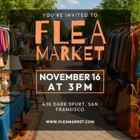 Black 3d Flea Market Pos Instagram template