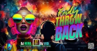 Black 3d Friday Throw Back Party Gambar Bersa Facebook Shared Image template