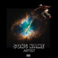 Black 3d Futuristic Album Cover template