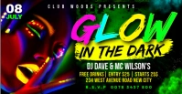 Black 3d Glow In The Dark Neon Night Club Disco Party Ladies Event Facebook  Facebook Event Cover template