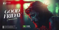Black 3d Good Friday Facebook Event Cover template