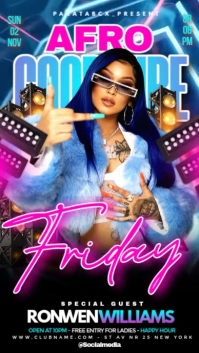 Black 3d Good Vibes Night Club Party Instagram Story template