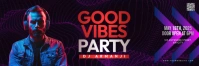 Black 3d Good Vibes Party Tajuk Twitter template