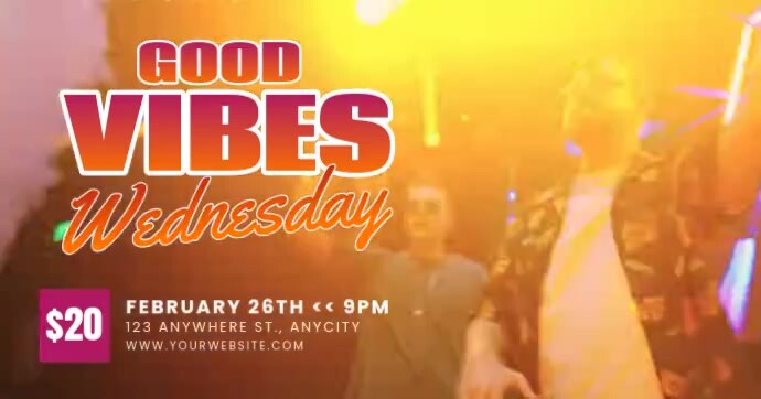 Black 3d Good Vibes Wednesday Gambar Bersama Facebook template