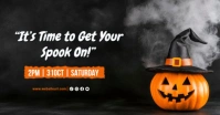 Black 3d Halloween  Facebook Shared Image template