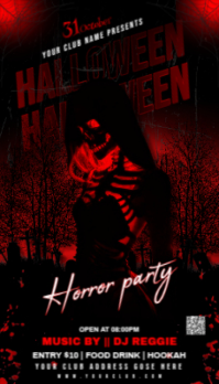 Black 3d Halloween Flyers Business Card Wizytówka template