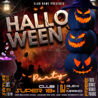 Schwarz Halloween Party Pos Instagram Template