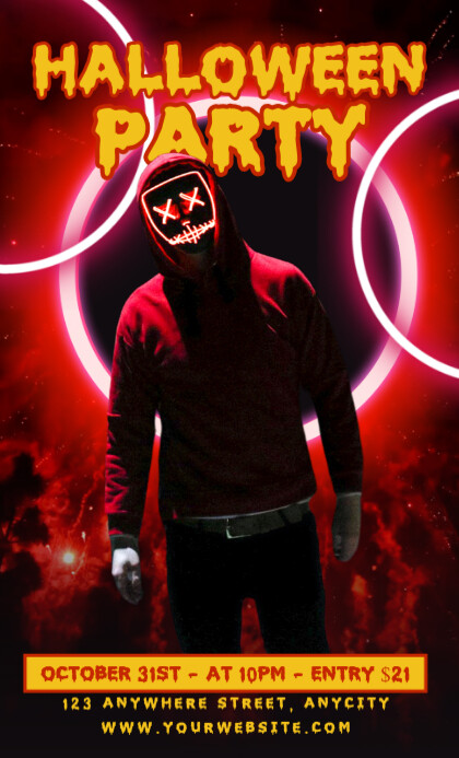 Plantilla de Black 3d Halloween Party Legal As | PosterMyWall
