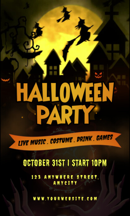 Plantilla de Black 3d Halloween Party Legal As | PosterMyWall