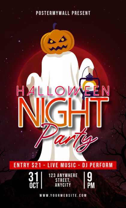 Black 3d Halloween Party Legal As Template | PosterMyWall