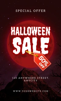 Black 3d Halloween Sale Legal As template