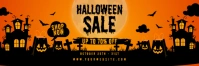 Black 3d Halloween Sale Tajuk Twitter template