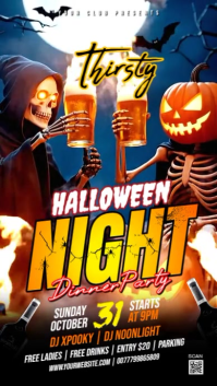 Noir Halloween Night Party Instagram Story Template