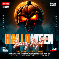 Sort Halloween Scary Night Wpis na Instagrama Template