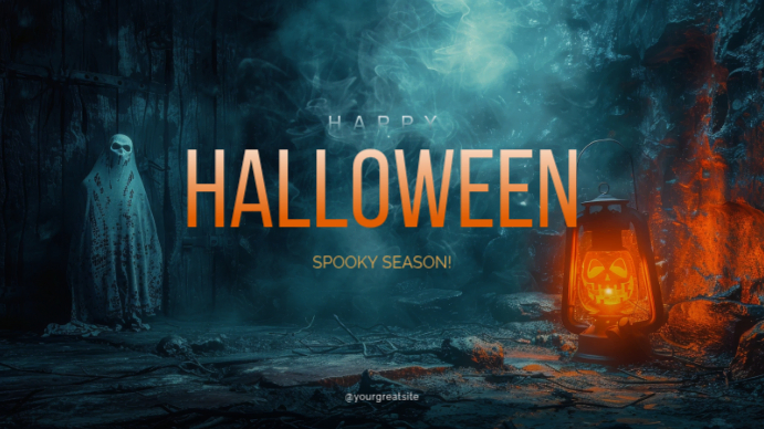 Black 3d Halloween Wallpaper Digital Display Template | PosterMyWall