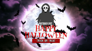Black 3d Happy Halloween Pos Twitter template