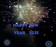 Black 3d Happy New Year 2025 Medium Rectangle Mittelgroßes Rechteck template